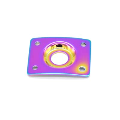 KD By AxLabs Steel Rectangular Jack Plate - Curved Plate, w/ Recessed Hole - Burnt Chrome image 1