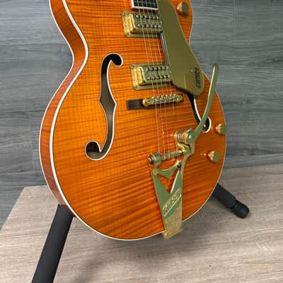 Gretsch G6120TM Tiger Maple Orange Hollow Body Electric Guitar 2006 #2692 image 4