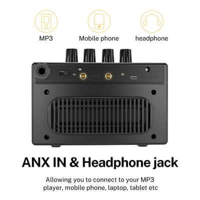 3 Watt Mini Electric Guitar Amplifier Rechargeable Classical Mini Guitar AMP Portable Two Channels image 5