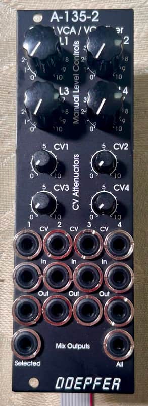 Doepfer A-135-2V Quad VCA / VC Mixer 2010s - Black image 1