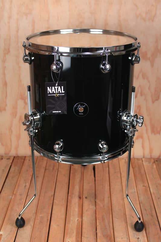 Natal Spirit Series 14" x 14" Floor Tom Black – Brand New image 1
