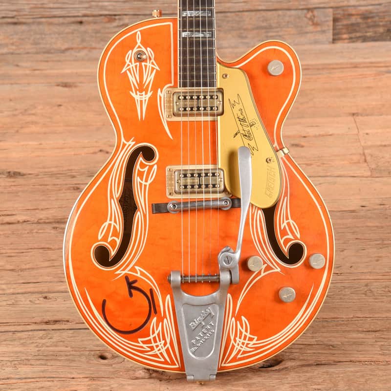 Gretsch Custom Shop Stephen Stern Masterbuilt 6120 Orange Pinstripe 2006 - Zac Brown image 1