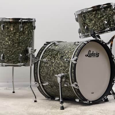 Ludwig 18/12/14" Classic Maple Jazzette Outfit - Moss Green Pearl image 2