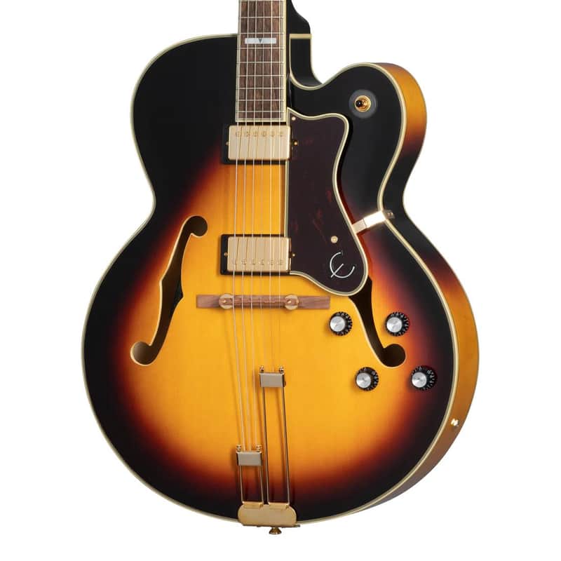 Epiphone Broadway Hollowbody Guitar w/ Gig Bag - Vintage Sunburst image 1