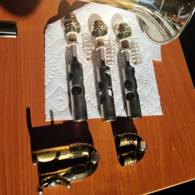 1952 York Master FeatherTouch Trumpet – Excellent Condition – Recently Serviced – Includes Original FeatherTouch Parts (Partial) image 16