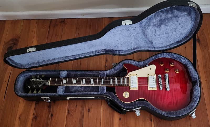 1999 Korean Epiphone Les Paul Standard - Flamed Cherry w/ OHSC image 1
