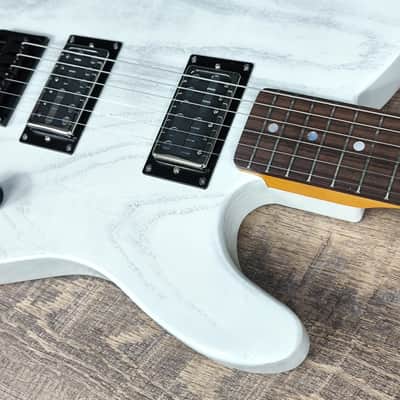 MyDream Partcaster Custom Built - White Swamp Ash Novel Foil Lollar image 6