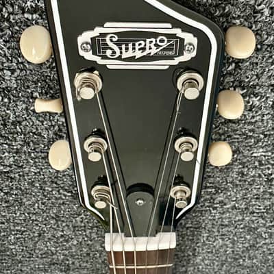 Supro 2010BM Jamesport Single Pickup Island Series Electric Guitar 2017 - Ocean Blue Metallic - Kluson tuners. image 7