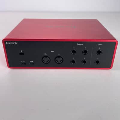 Focusrite Scarlett 4i4 4th Gen USB Audio Interface 2024 - Red image 5