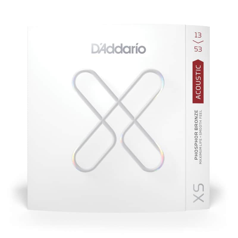 D'Addario XS Coated Phosphor Bronze Acoustic Guitar Strings - 13-53 Hybrid Light image 1