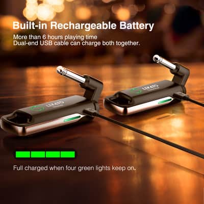 LEKATO 70 Channels Wireless Guitar Audio System Transmitter Receiver 220°Rotatable Plug 40M image 9