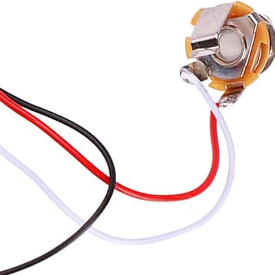 Bass Wiring Harness, 1 Volume 2 Tone 250K Pots Switch Wiring Harness Prewired Kits For Bass/Electric Guitar Parts image 4