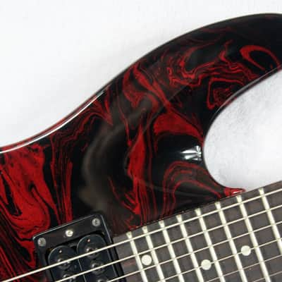 Custom Swirl Painted and Upgraded Dean Vendetta XM 7 -7 String Electric Guitar W/ Matching Headstock image 9