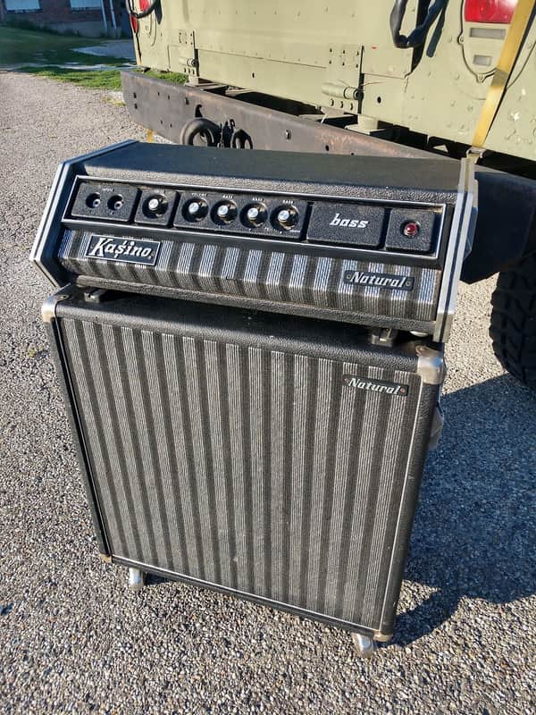 Kasino 150 Bass Natural Head And Cabinet 1970s? Black image 1