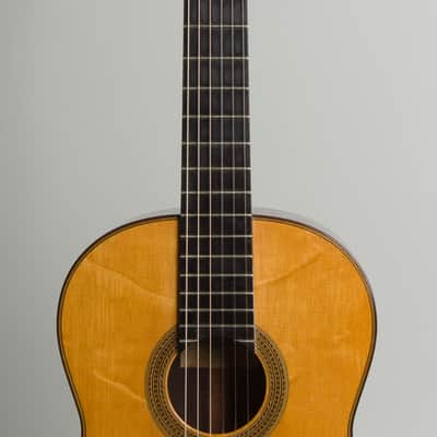 Manuel Velazquez  Classical Guitar (1955), ser. #153, period black hard shell case. image 8