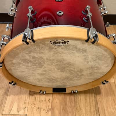 ~RARE!~ Mapex Black Panther 4-Piece 8/10/14/18 Cherry Bomb Drum Kit Set in Rose Burst with Brushed Black Nickel Hardware (Rm4) image 9
