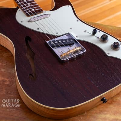Fender Japan Telecaster neck on a custom Thinline Wenge top ash body with binding - 3 kg - handwound pickups - 4-way wiring image 7