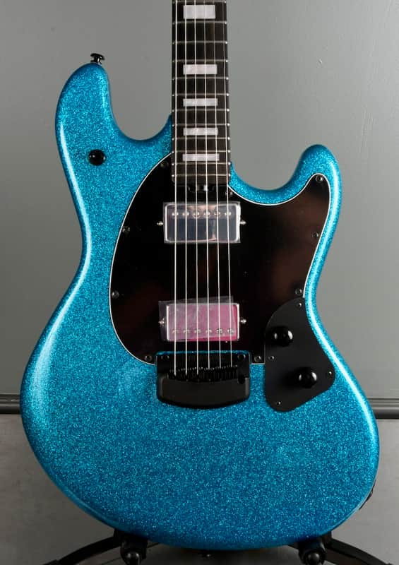 2020 Ernie Ball Music Man BFR Brilliant Blue Sparkle Stingray image 1