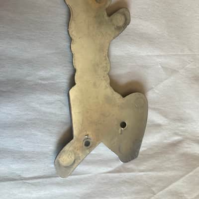 Fender Metal Amp Logo Badge Plate 1980s? - Chrome image 2