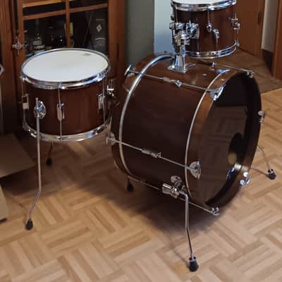 Vintage Refurbished Tromsa Beech Shell Jazz Drumset 20" 10" 13" Frankenstein Custom 70er Jahre - Natur Braun Walnuss image 18