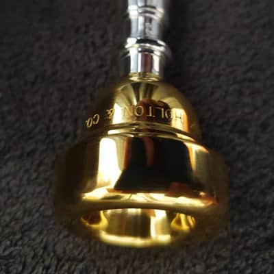 FRANK HOLTON & CO 3 trumpet mouthpiece, 24k gold plated , PRISTINE! image 4