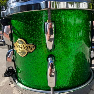 ✮ULTRA RARE✮ PEARL MASTERS MCX 100% Maple 8" X 7" Tom✮LACQUER EMERALD SPARKLE !✮ image 4