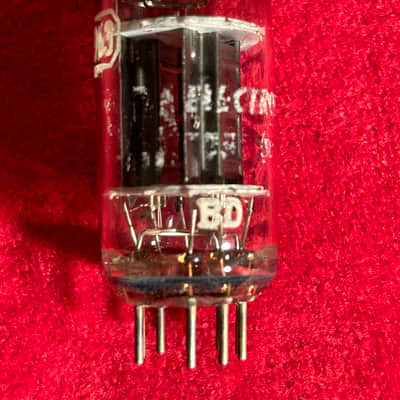 Vintage Pair RCA 12AU7 5963 White Paint Preamp/Amplifier Vacuum Tubes late-50s - Clear Glass image 3