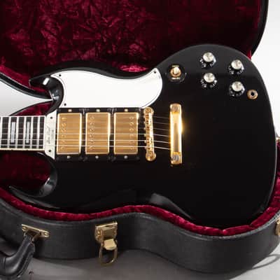 2006 Gibson Custom Shop SG Custom – 3-Pickup Black Beauty, Ebony Board, w/ OHSC & COA image 1