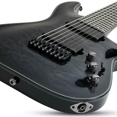 Schecter Hellraiser Hybrid C-8 guitar in Trans Black Burst image 5