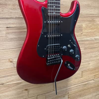 Series 10 by Bently  HSS Super Strat Guitar- 1980's -Candy Apple Red - 7lbs 8oz w/gig bag image 3