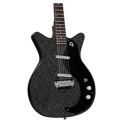 Danelectro 59M NOS+ Electric Guitar - Black Metal Flake, Lipstick Pickups, Vintage Style image 11