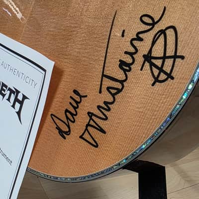 Dave Mustaine's personal Dean Recording Studio Acoustic Guitar Martin D45 Cutaway MEGADETH Artist Signed owned by DAVE MUSTAINE with custom USA tour soft case image 4