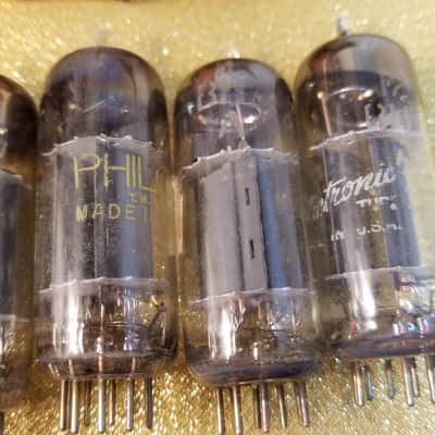 G.E ONE (1) 12BH7A tNOS AT1000 TESTED Balanced! PI Vacuum Tube T2 curved plate big etch 12BH7 dual triode 1953-1961 image 4