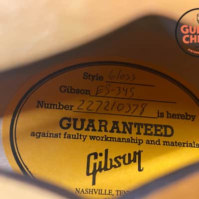 2021 Gibson ES-345 Vintage Sunburst | Original Case | Excellent Condition image 15