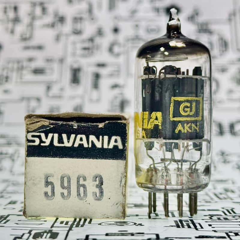 Sylvania 5963 (12AT7) Preamp Tube 1960s USA - Tested image 1