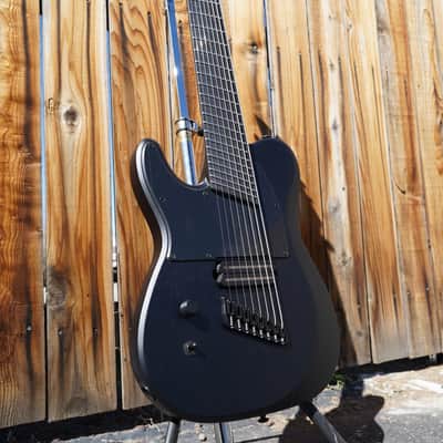 Schecter DIAMOND SERIES PT-8 MS Black Ops Satin Black Open Pore Left Handed 8-String Electric Guitar image 8