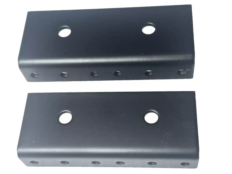 LASE 2 (One Pair) 2U / 2 SPACE Rack Rails 3.5" Lg Tapped 10/32" for Amplifier Rack image 1