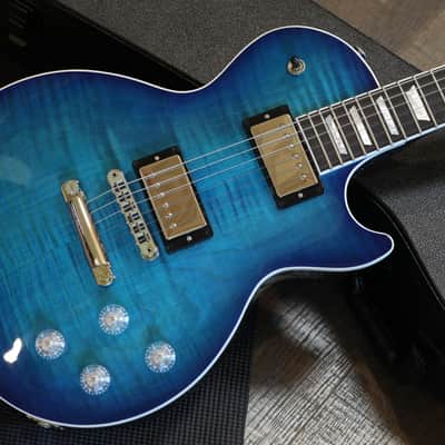 2024 Gibson Les Paul Modern Electric Guitar Figured Cobalt Burst + OHSC image 3