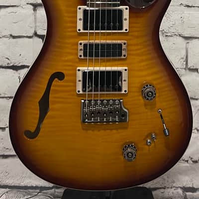 PRS Wood Library Special 22 - Ten Top Semi Hollow 2018 - Tobacco Sunburst - w/OHSC image 1