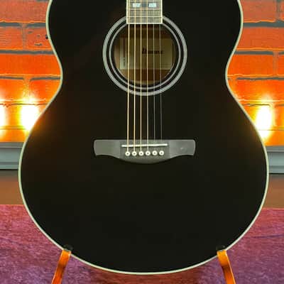 Ibanez AJ70M1E Artwood Jumbo Acoustic-Electric Guitar - Black High Gloss image 2