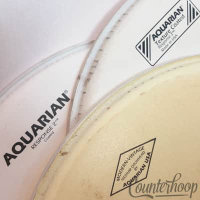 *Aquarian 3x 12" Tom Drum Heads Response 2 Texture Coated, Modern-Vintage Medium image 2