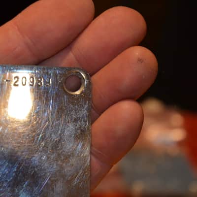 Fender 1957 original real vintage neck plate=Stratocaster/Telecaster/Precision Bass=extremely rare! image 1