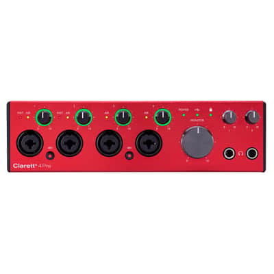 Focusrite Clarett+ 4Pre 18-In / 8-Out USB Audio Recording Interface - Open Box Mint image 1
