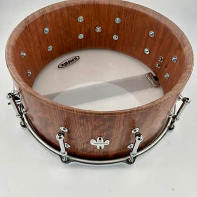 AZ Custom Drums Bubinga Stave 6.5x14 Snare Drum 2008 image 2