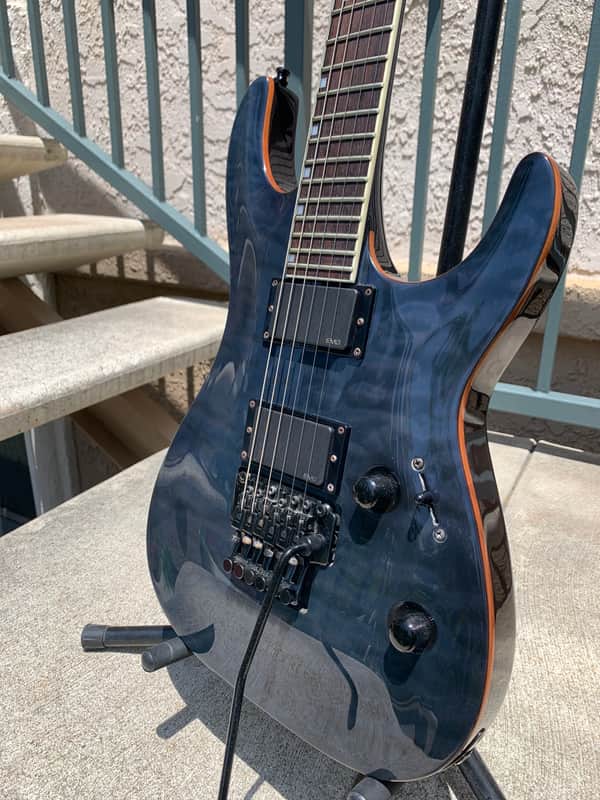 ESP LTD MH-400 2000's Quilted Maple Blue image 1