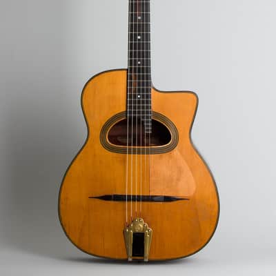 Selmer-Maccaferri  Modele Orchestre Acoustic Guitar (1932), ser. #163, molded fiberglass road case. image 1