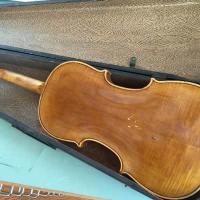 Rare Antique Robert Baillie Scottish Fiddle 1874 with GSB Case image 11