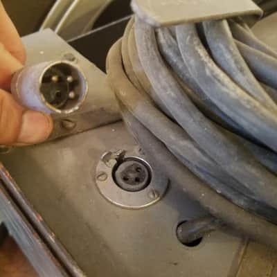 Jensen Federal Military speaker cab Projector Set AN/PFP-1 w/ Full-range P8P C5556 25 watt AlNiCo 8" 16 Ohm driver and cable 1954 - olive metal image 8