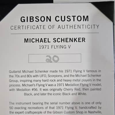 Gibson Custom Shop Michael Schenker 1971 Flying V Collector's Edition image 6