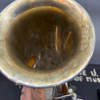 Vintage Pre War Conn New Wonder Alto Saxophone Silver with Gold Wash Bell 1922-23 image 16